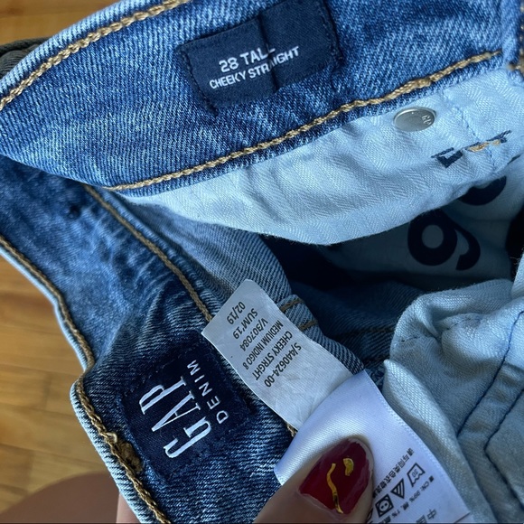 Vintage Cheeky Aged Denim Relaxed Slim Light Distressed-Wash Raw girlfriend - Picture 3 of 7